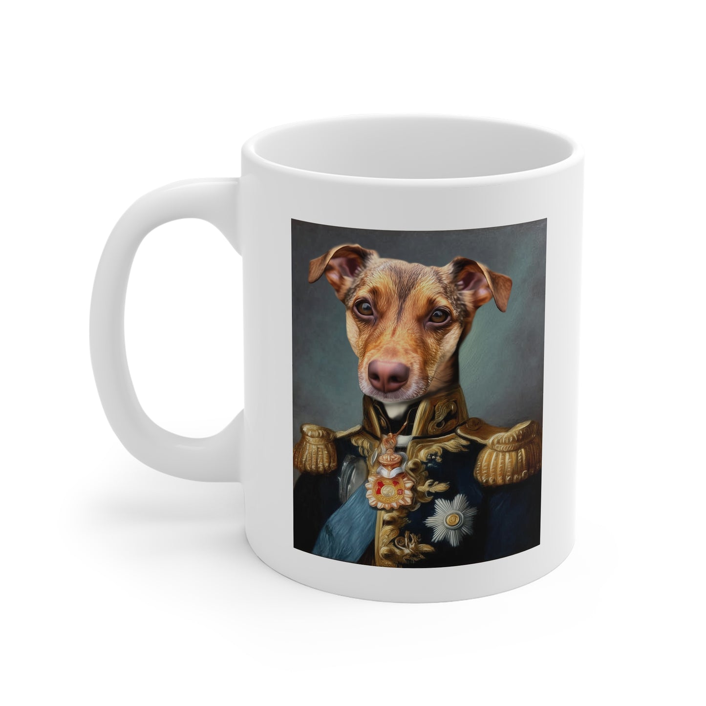 The Admiral - Personalised Dog Photo 11oz Mug-Mug-Pawfect Printing