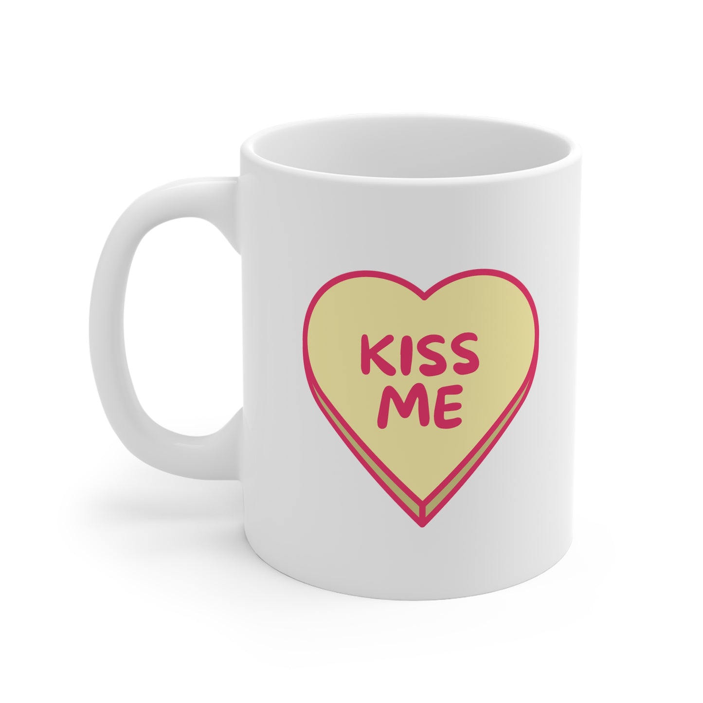 Kiss Me Love Heart 11oz Mug-Mug-Pawfect Printing