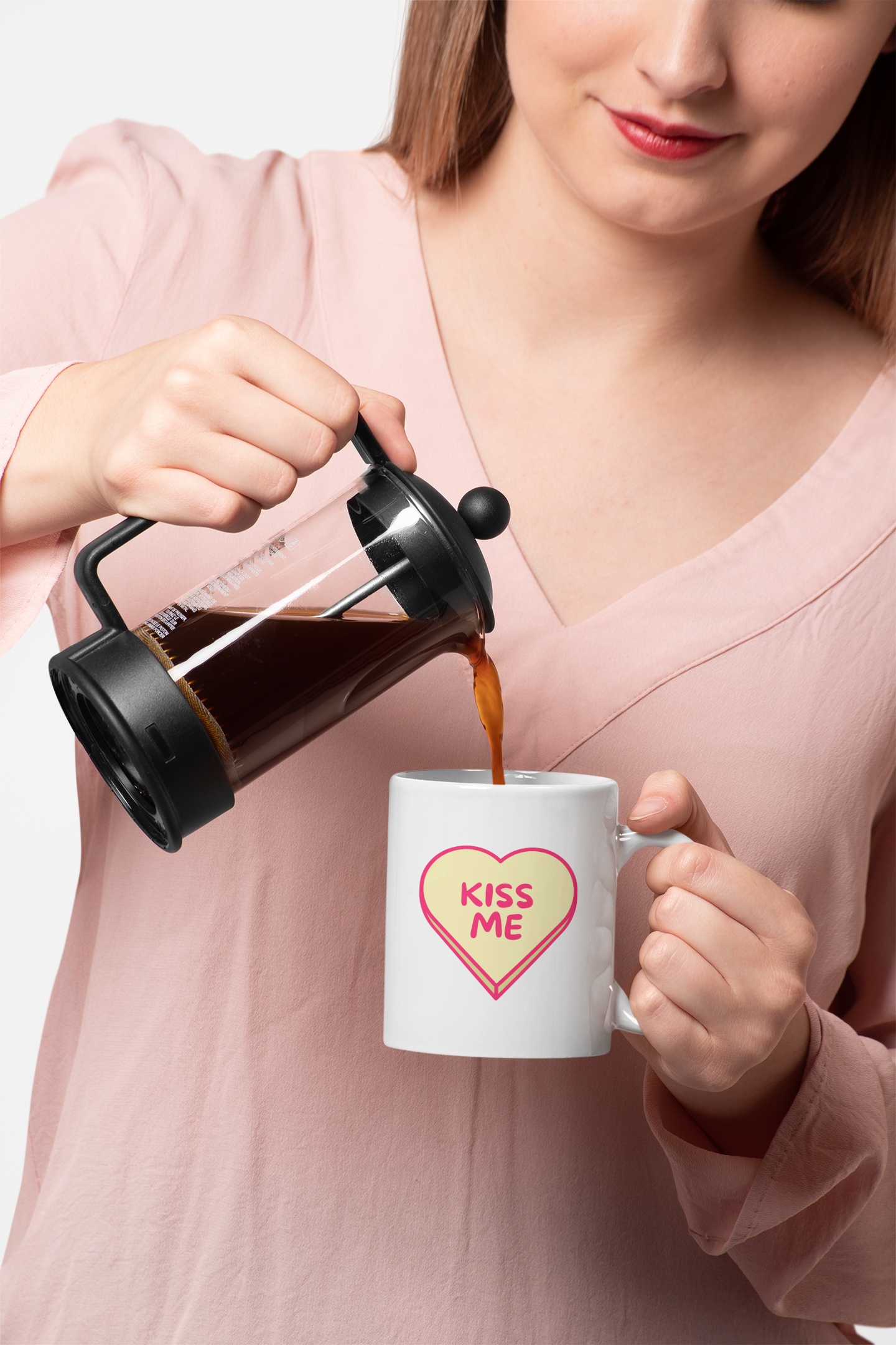 Kiss Me Love Heart 11oz Mug-Mug-Pawfect Printing