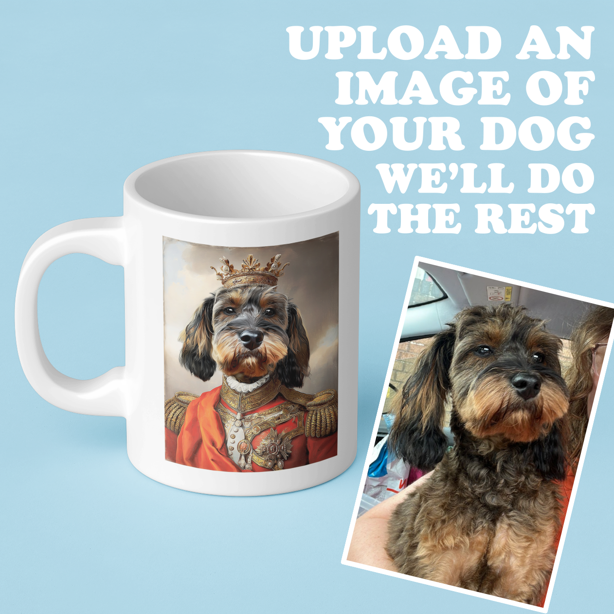 The Royal - Personalised Dog Photo 11oz Mug-Mug-Pawfect Printing