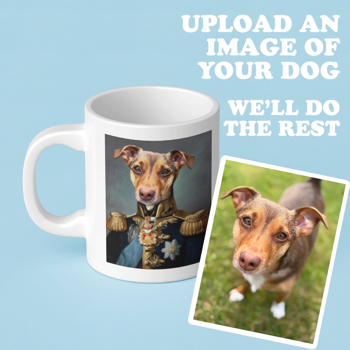 The Admiral - Personalised Dog Photo 11oz Mug-Mug-Pawfect Printing