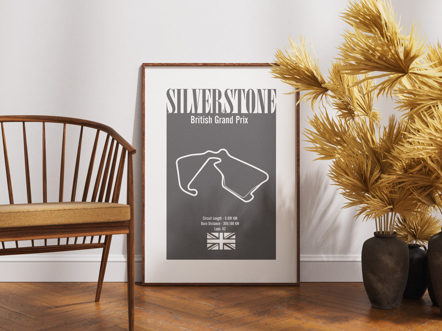Silverstone British Grand Prix - Grey - Premium Matte Print-Print-Pawfect Printing