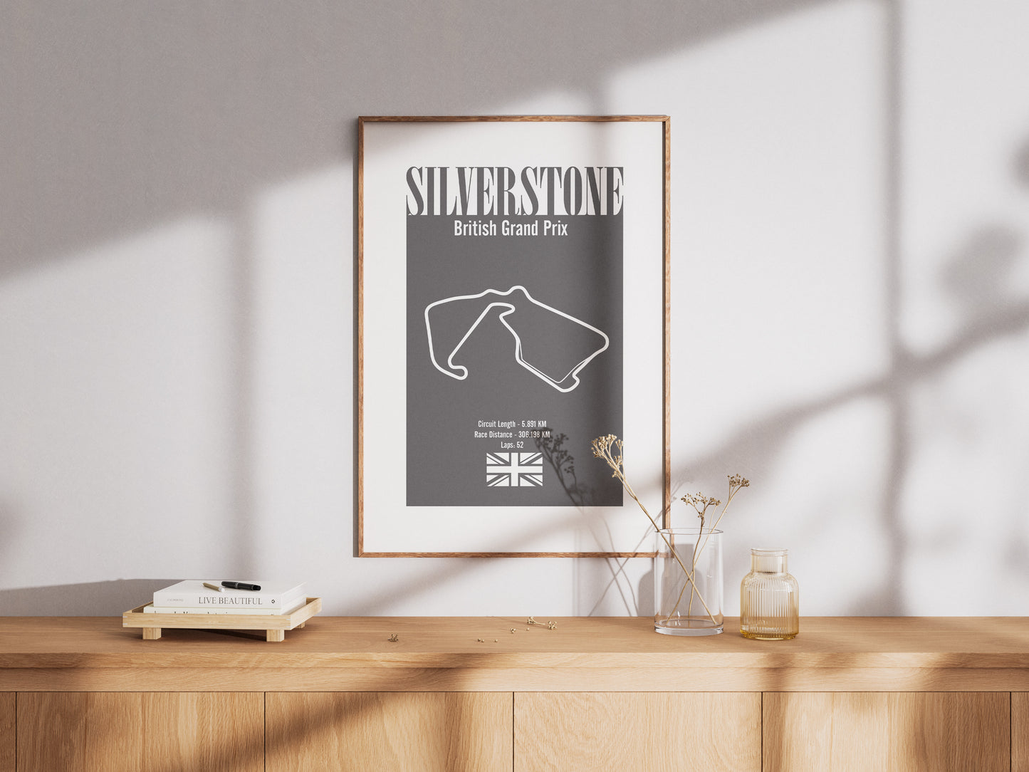 Silverstone British Grand Prix - Grey - Premium Matte Print-Print-Pawfect Printing