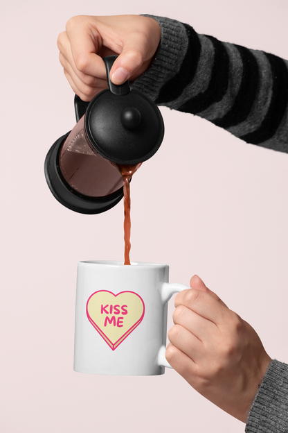 Kiss Me Love Heart 11oz Mug-Mug-Pawfect Printing