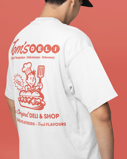 Tom's Deli Oversized T-shirt-T-Shirt-Pawfect Printing
