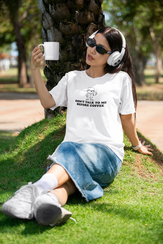 Don't Talk To Me Before Coffee Sloth T-shirt-T-Shirt-Pawfect Printing