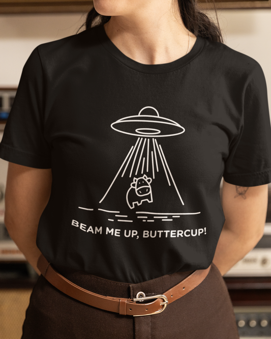Beam Me Up Buttercup! T-shirt-T-Shirt-Pawfect Printing