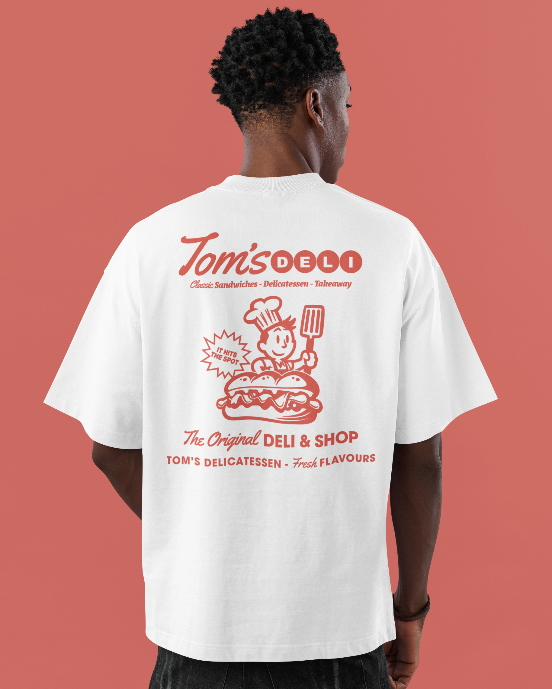 Tom's Deli Oversized T-shirt-T-Shirt-Pawfect Printing