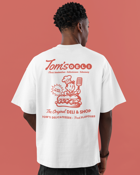Tom's Deli Oversized T-shirt-T-Shirt-Pawfect Printing