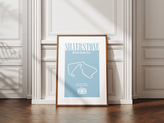 Silverstone British Grand Prix - Blue - Premium Matte Print